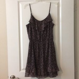 Purple and Black Floral Sundress